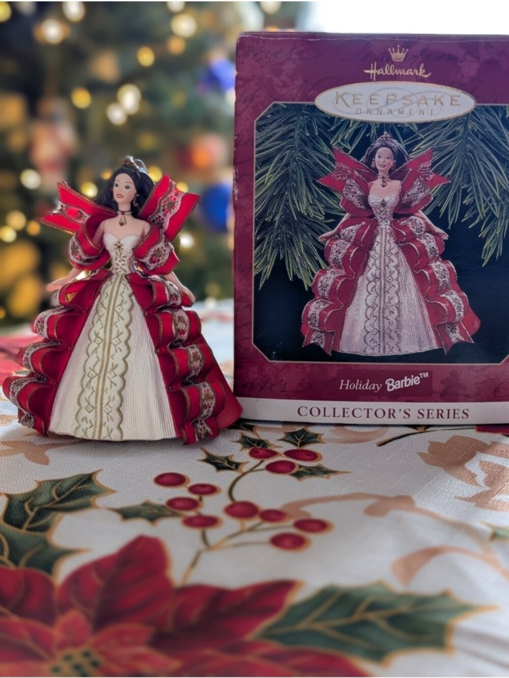 Barbie Doll Hallmark 1997 Holiday Keepsake Christmas Tree Ornament In Box